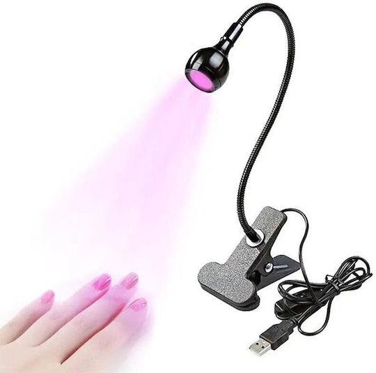 UV Nail Lamp 3W with Clip White
