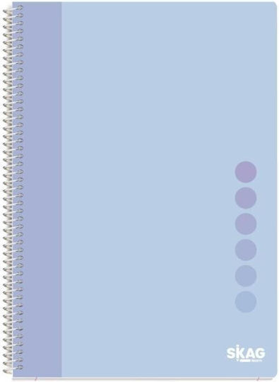 Skag Spiral Notebook Ruled B5 90 Sheets 3 Subjects Pastel Vibe