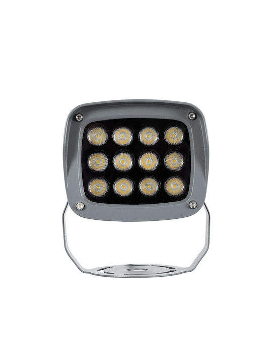 GloboStar Floodxena Outdoor Floor Lamp LED 12W With Natural White Light IP65 White