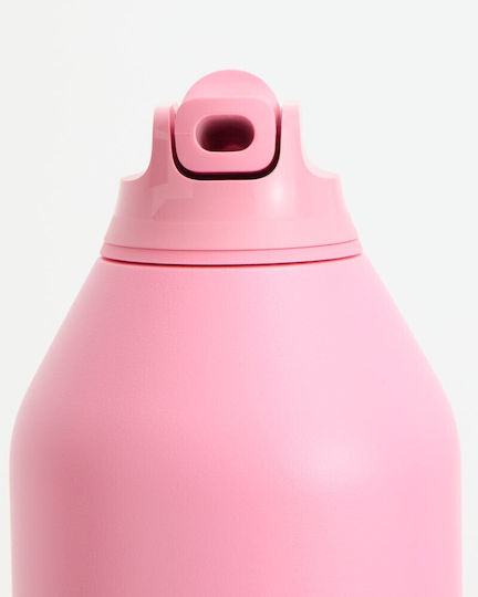 Chilly's Series 3 Flip Бутилка Термос Неръждаема Стомана Без BPA 500ml Лотус Розов с Мундщук, Примка и Сламка