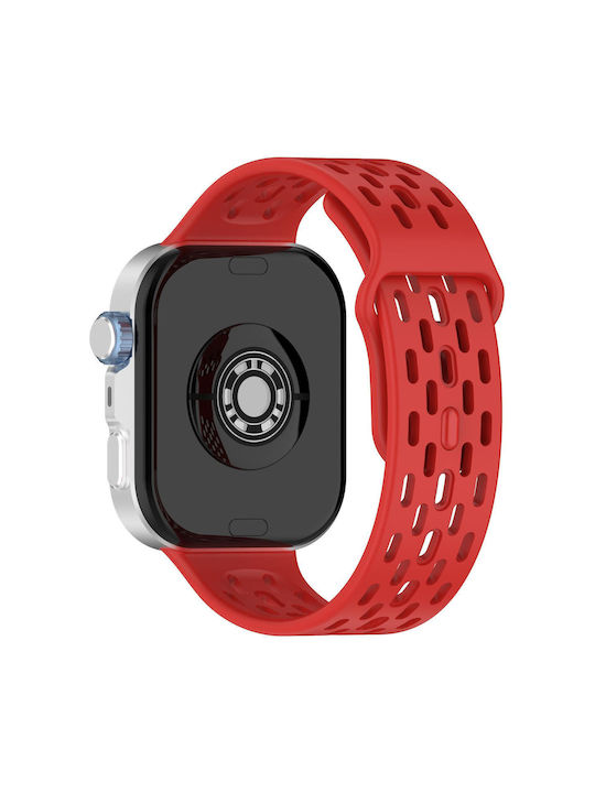 Каишка Калъф Силиконов в Червен цвят за Huawei Watch Fit 3 / 4 / 5 / 4 Pro / 5 Pro Каишка Калъф Силиконов в Червен цвят за Huawei Watch Fit 3 / 4 / 5 / 4 Pro / 5 Pro