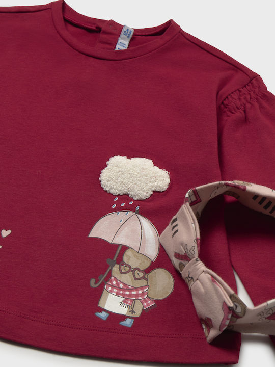 Kids Set with Leggings Winter 2 Pieces Burgundy
