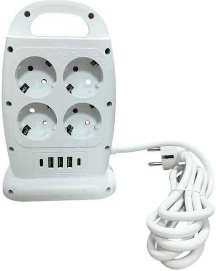 Power Strip 8 Sockets with 8 USB-A and Switch