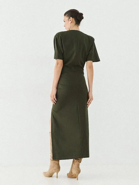 Лятна Midi T-shirt Рокля С цепка Olive