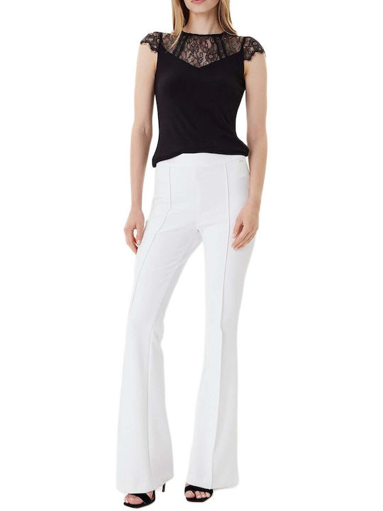 Women's Blouse with Lace Black
