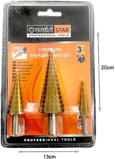 Uruisi Star Set 3 Burghie Conice HSS Pentru Metal
