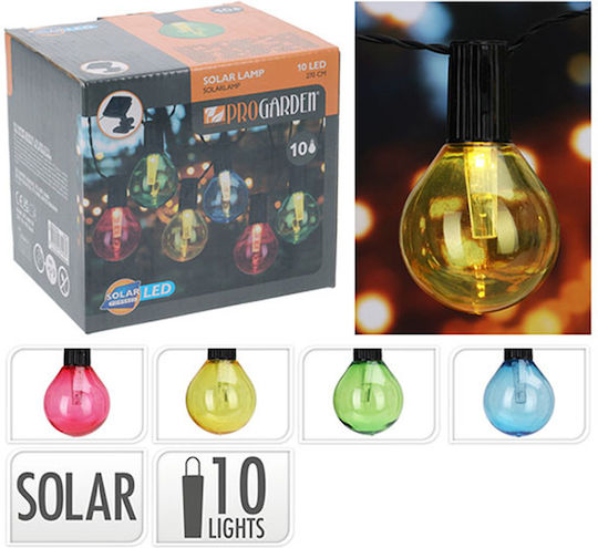 Progarden Lampă Solară Suspendată Ghirlandă cu Lumină Alb Cald