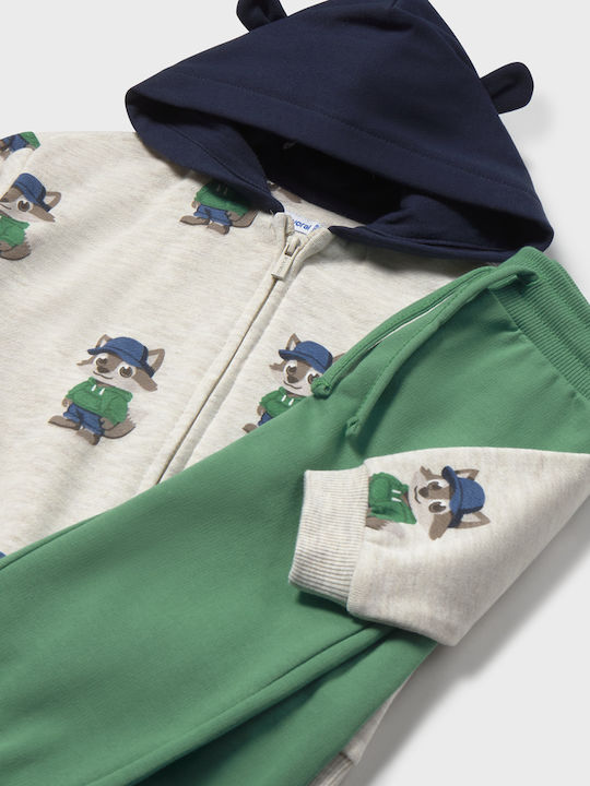 Kids Tracksuit Set With Jacket Light Green 3 Pieces