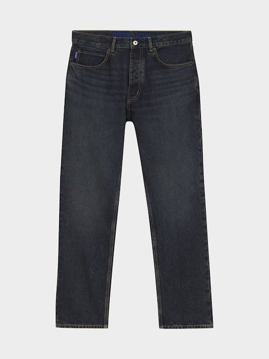 Jonah Men's Jeans Pants with Regular Straight Fit Dark Aged Denim