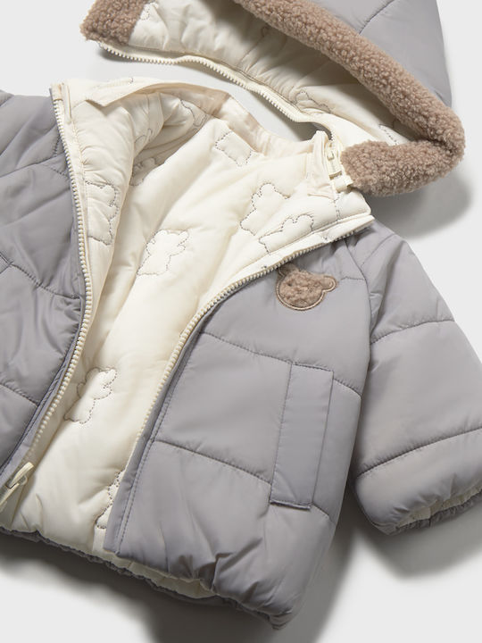 Kids Casual Short Hooded Jacket Light Blue