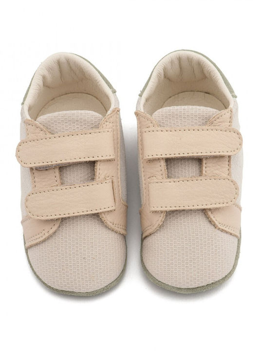 Babywalker Pantofi De Botez Din Piele Adidași Albi Mineral