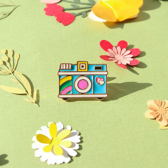 La Petite Broche Pin's Émaillé Caméra