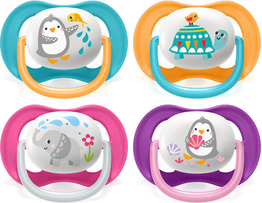 Philips Ultra Air Orthodontic Pacifiers Silicone with Case I Love Mama - Blue for 0-6 months 2pcs