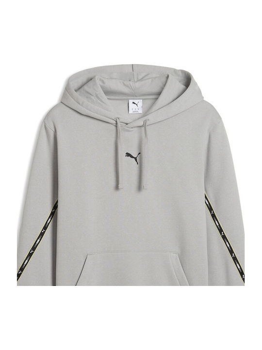 PUMA Tape Φούτερ Γκρι με Κουκούλα