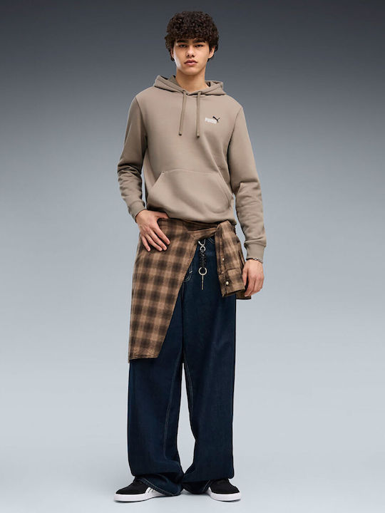 PUMA Essentials Φούτερ Μπεζ με Κουκούλα