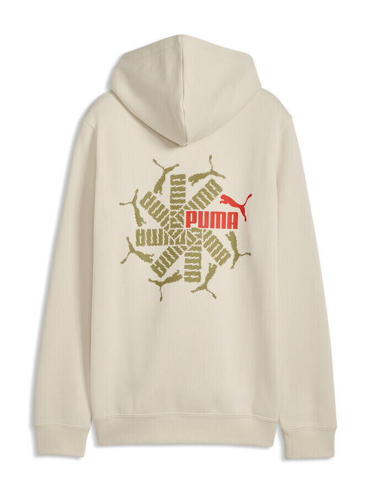 Kinder-Sweatshirt mit Beige Kapuze Ess Lab