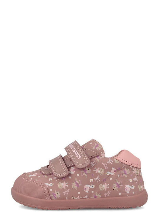 Kids Sneakers High Anatomic with Hoop & Loop Closure Pink