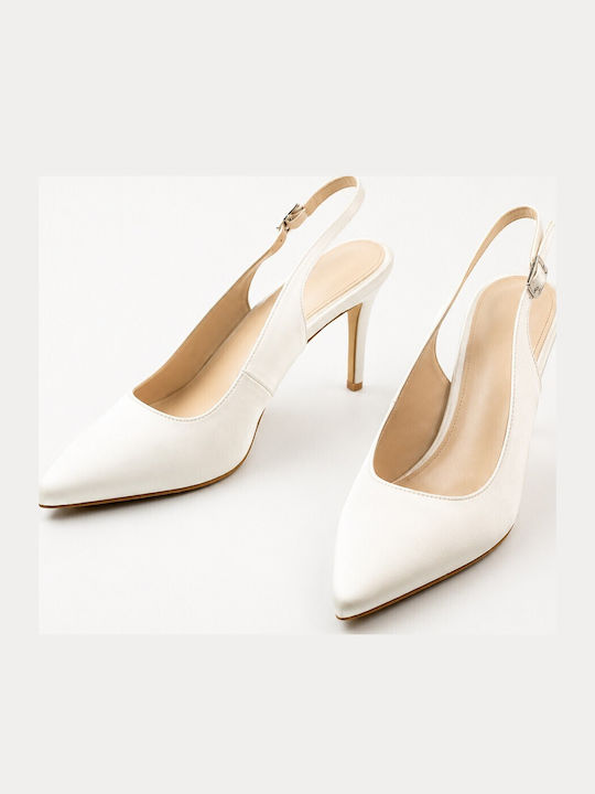 Pointed Toe Heels with Stiletto Heel White