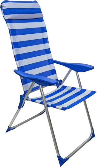 Mega Bazaar Mega Bazaar Strandstühle Aluminium Weiß 57.5x61x112cm