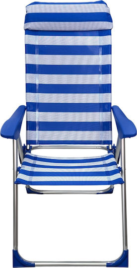Mega Bazaar Mega Bazaar Strandstühle Aluminium Weiß 57.5x61x112cm