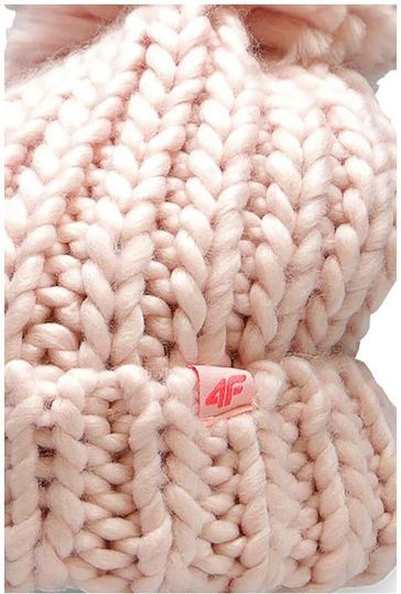 Damen Beanie Strickmütze in Rosa