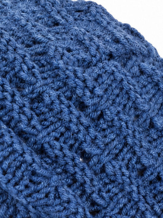 Beanie Women's Knitted Beanie in Blue Color