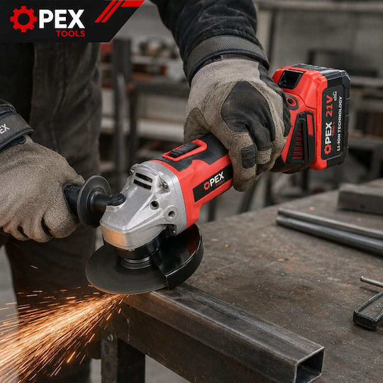 Erem OPX28007 Angle Grinder, Drill Driver, Impact Driver & Hammer Brushless 21V with 2 Batteries 3Ah and Case