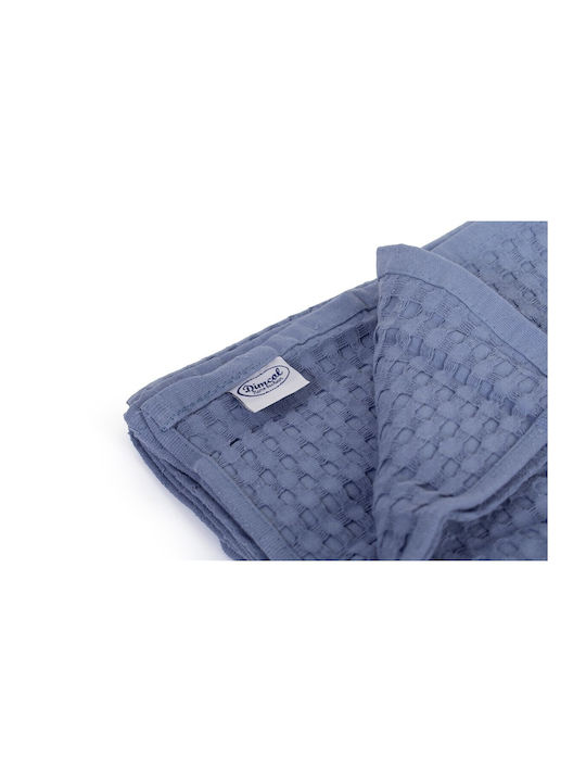 Dimcol Κουβέρτα Πικέ Μονή 165x270εκ. Classic Blue