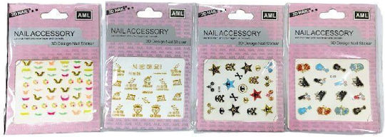 Decorative 3D Nail Stickers Nail Accessory 3D Design Nail Sticker