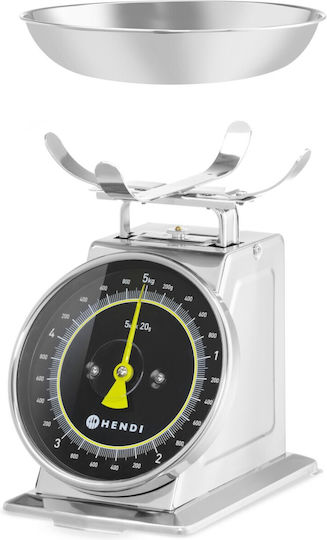 Hendi Analog Kitchen Scale with Bucket up to 5kg Grey