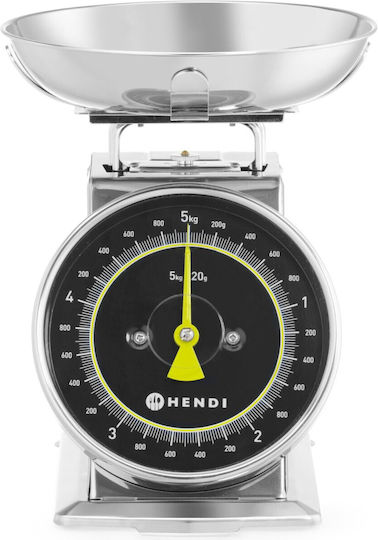 Hendi Analog Kitchen Scale with Bucket up to 5kg Grey