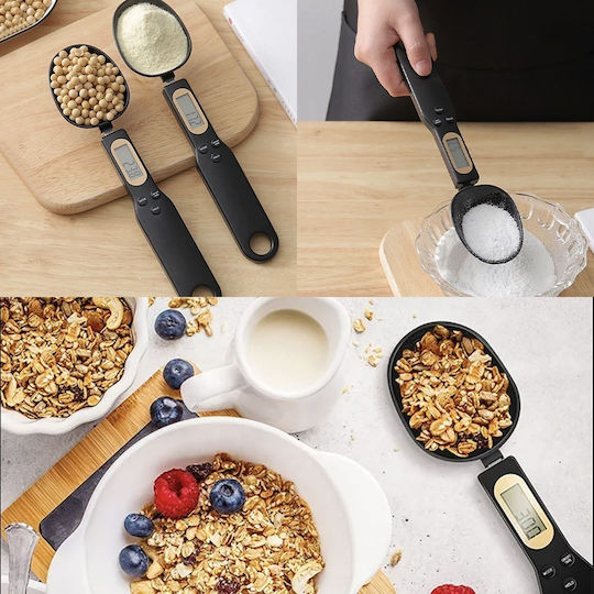 Ψηφιακή Ζυγαριά Κουζίνας Κουτάλι έως 0.5kg Μαύρη