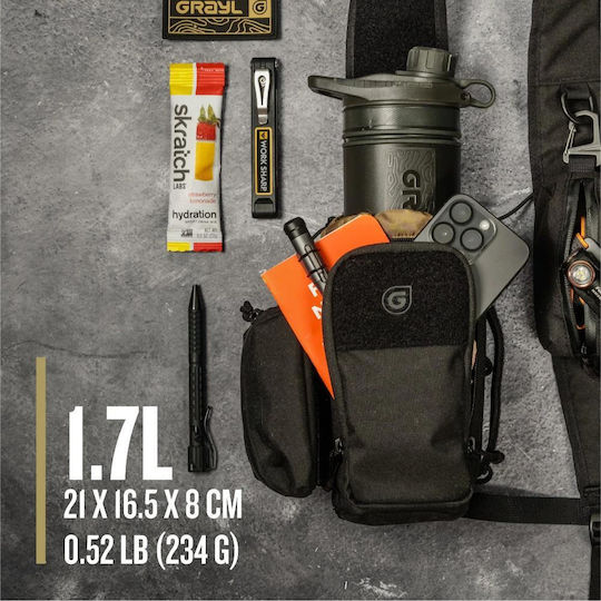 Grayl Geantă militară de umăr neagră 1.7lt