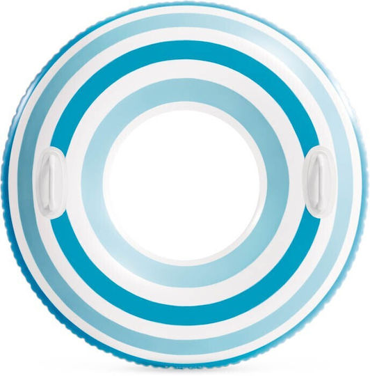 Inflatable Swirly Whirly Swim Ring with Light Blue Handles