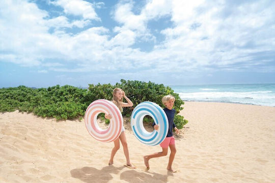Inflatable Swirly Whirly Swim Ring with Light Blue Handles
