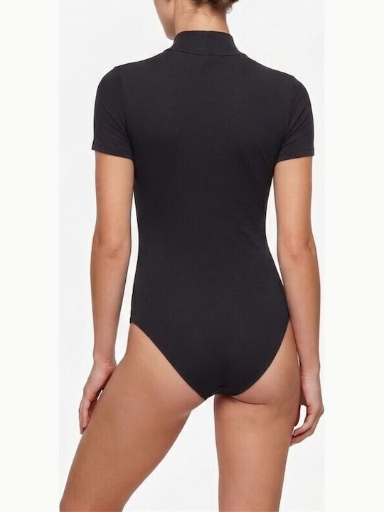 Micromondal Bodysuit Cu Guler Înalt M Negru 1112may