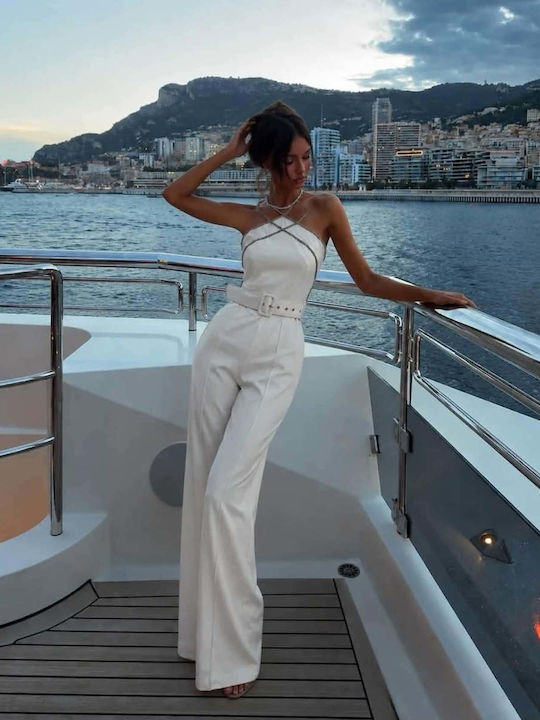 Damen Jumpsuit Weiß / Off-White