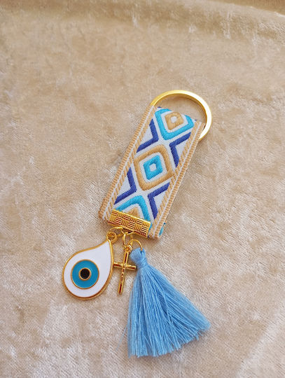 By Anastasia's Art Creations Christening Charm Keychain Light Blue 25 Pieces