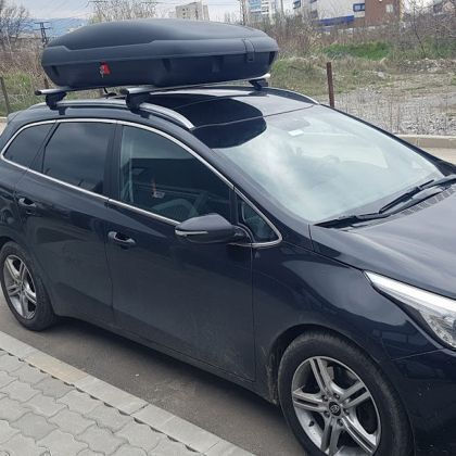 Dachboxen Für Autos 400lt Schwarze Kohle Mit Geprägter Farbtextur