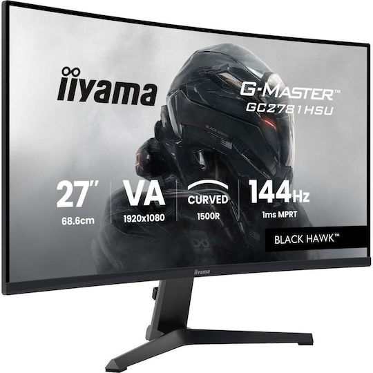 Iiyama G-Master VA Curved Gaming Monitor 27" FHD 1920x1080 144Hz with Response Time 1ms GTG