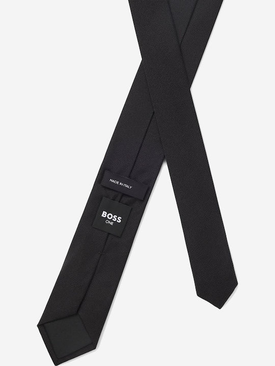 Boss Herren Krawatte Seide mit Mustern in Schwarz Farbe