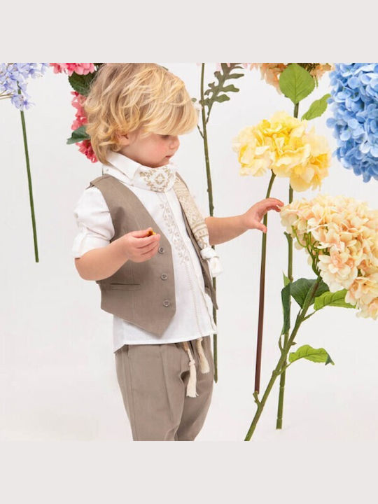 Bambolino Baptism Suit with Vest for Boy Multicolour