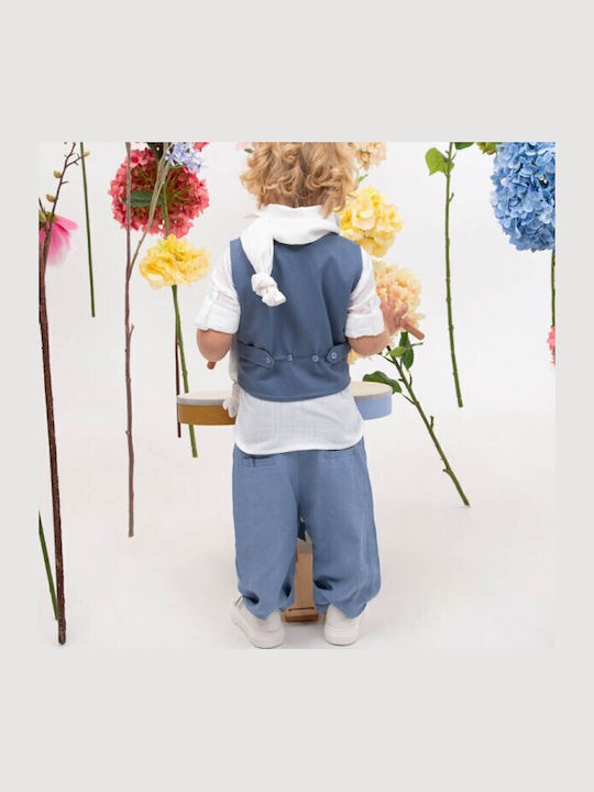 Bambolino Baptism Suit with Vest for Boy Multicolour