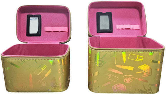 Metallic Cosmetic Case Pink