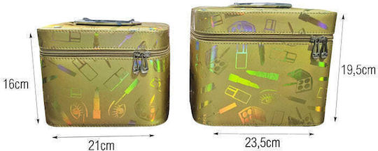 Metallic Cosmetic Case Fuchsia