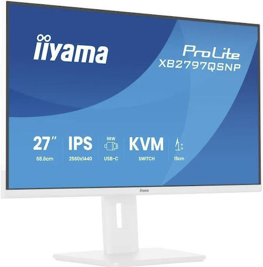 Iiyama XB2797QSNP-W1 IPS Monitor 27" QHD 2560x1440 με Χρόνο Απόκρισης 1ms GTG Λευκό