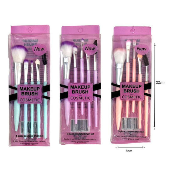 Professional Set with Make Up Brushes from Synthetic Bristle Make-up 5 Pieces