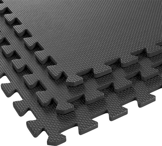 Rebel Active Спортни пъзел подове Черни 60x60cm 4бр
