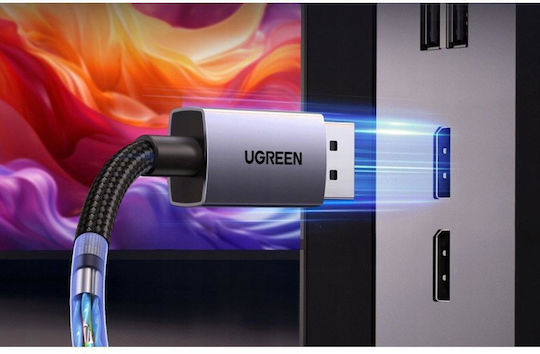 Ugreen Cable DisplayPort male - DisplayPort male 2.1m Μαύρο (55568)