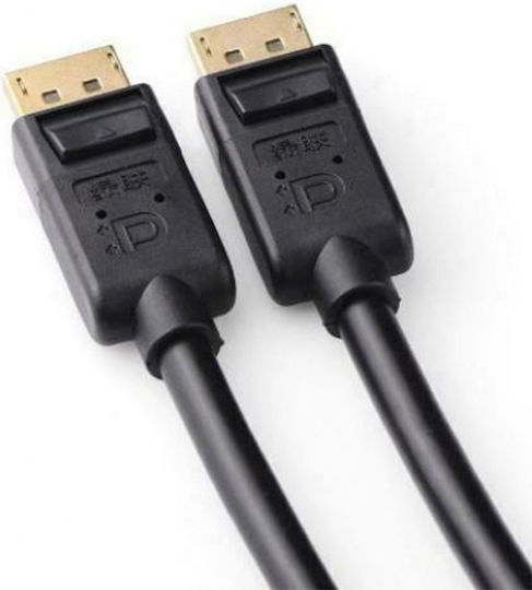Powertech Cable DisplayPort male - DisplayPort male 2m Black (CAB-DP045)